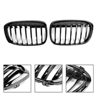 Calandre avant Garvee pour BMW X1 F48 F49 (2016-2018), à une seule lamelle, en plastique ABS noir, style automobile