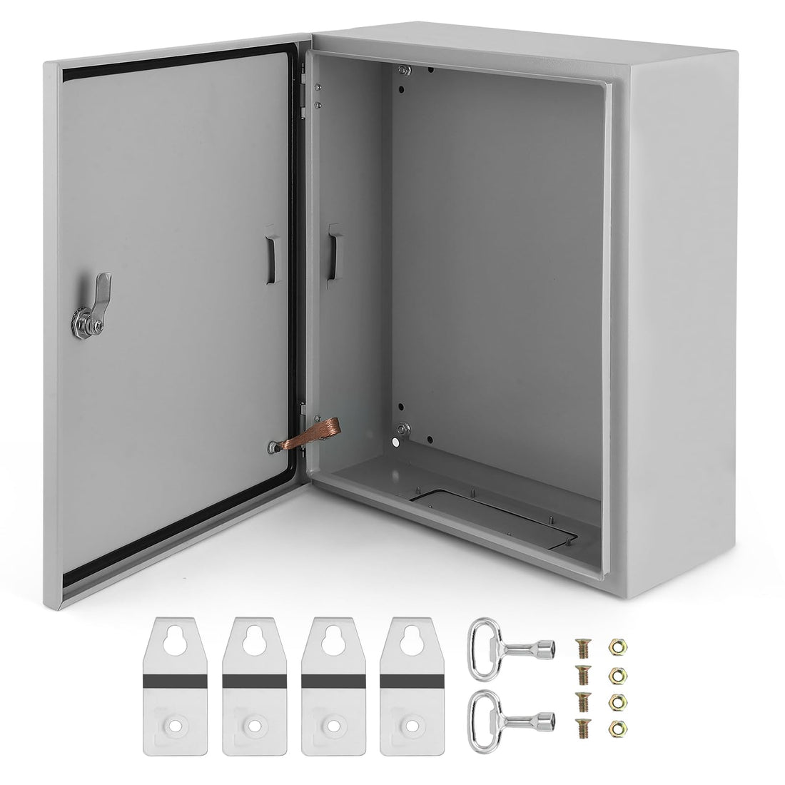 Garvee Boîtier électrique extérieur 50,8 x 40,6 x 20,3 cm en acier NEMA 4X IP66 étanche à l'eau et à la poussière