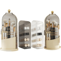Garvee Organisateur de maquillage, rotatif à 360°, grande capacité, pour coiffeuse, bureau, salle de bain, noir