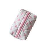 Garvee Trousse De Maquillage Compacte Rose avec Nœud - Organisation Pratique, Légère et Robuste - Parfaite pour Voyages et Quotidien