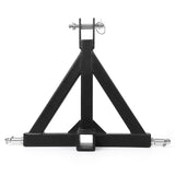 Garvee Adaptateur 3 Points Attelage 5 cm Heavy Duty Acier Résistant Compatible Tracteurs Catégorie 1 Usage Agricole, avec une paire de gants - Noir avec une paire de gants