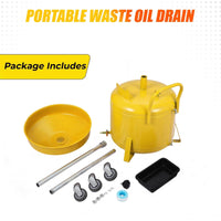 Conteneur de collecte d'huile usée portable Garvee de 8 gallons avec entonnoir réglable pour atelier, en acier, avec roues, noir
