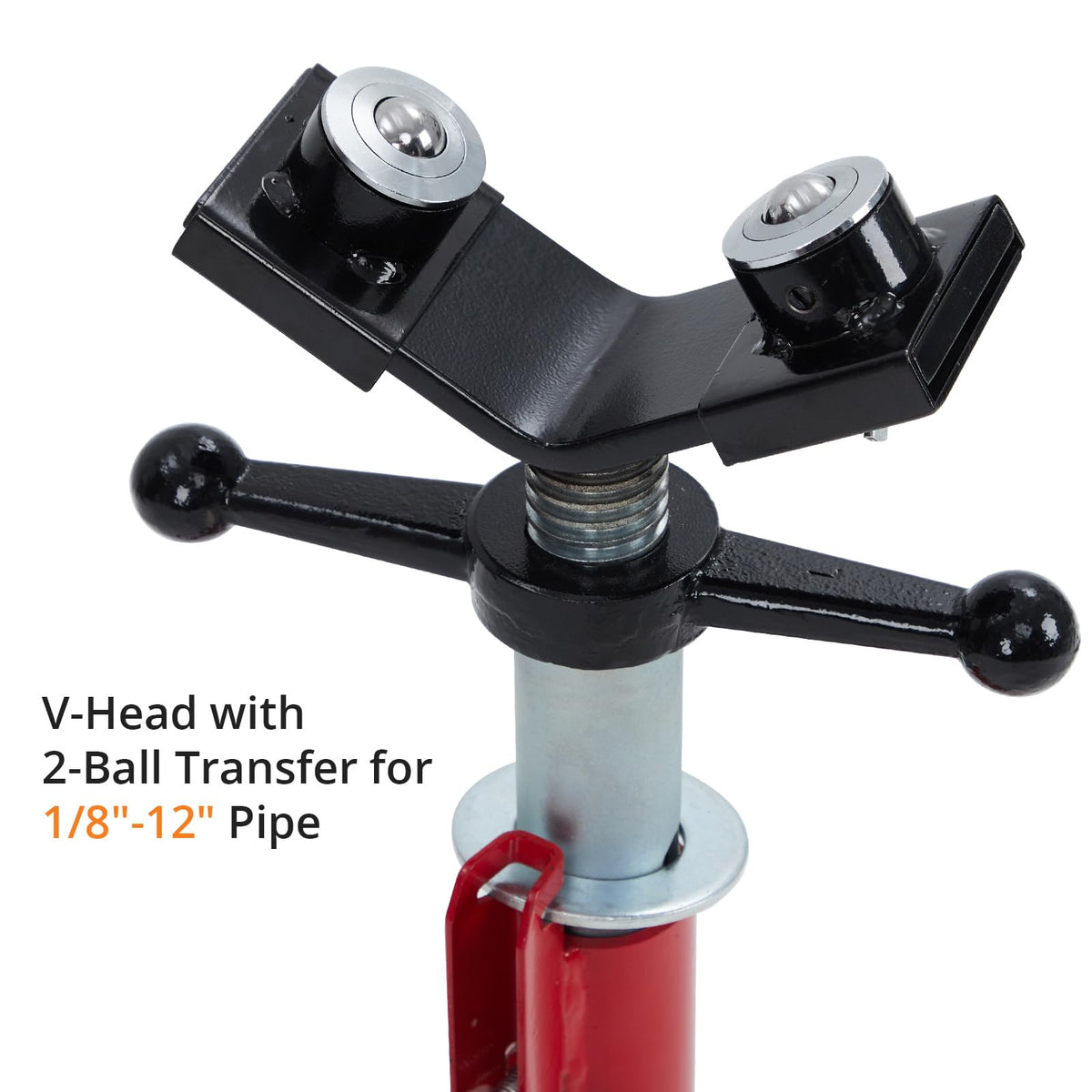 Support de levage de tubes Garvee à tête en V, robuste, 1134 kg (2500 lb) – Réglable de 71 à 132 cm (28 à 52 pouces), en acier au carbone, pliable pour le soudage et le filetage