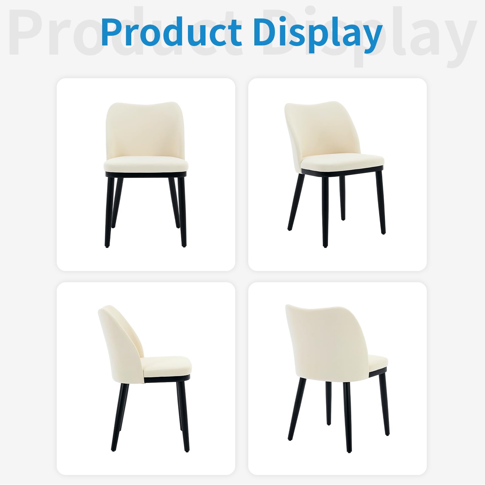 Ensemble de 2 chaises de salle à manger Garvee en velours avec dossier en forme de cœur, assise rembourrée et pieds en bois, pour la cuisine et le restaurant, confortables et stables.