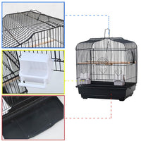 Cage de transport Garvee pour petits oiseaux avec structure métallique, plateau de fond amovible, portable, pour canaris et perruches, compacte, transparente