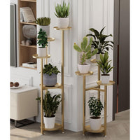 Étagère à plantes Garvee, support à fleurs d'angle avec pieds antidérapants, structure métallique multicouche, idéale pour le salon et la chambre, gain de place moderne.