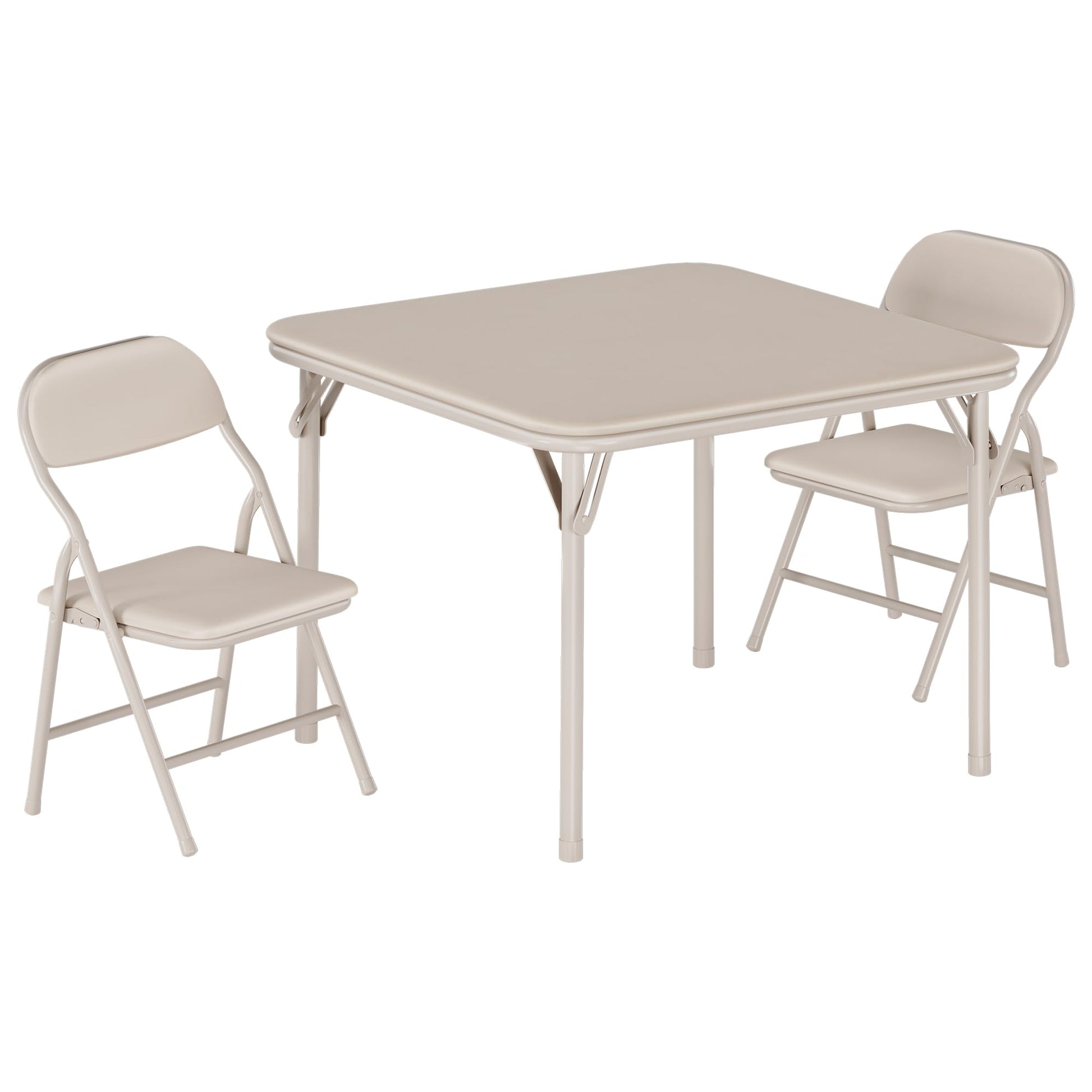 Ensemble table et chaises pliantes 3 pièces pour enfants Garvee, pliable, sûr, en cuir PU, antirouille, pour salle de jeux et maternelle