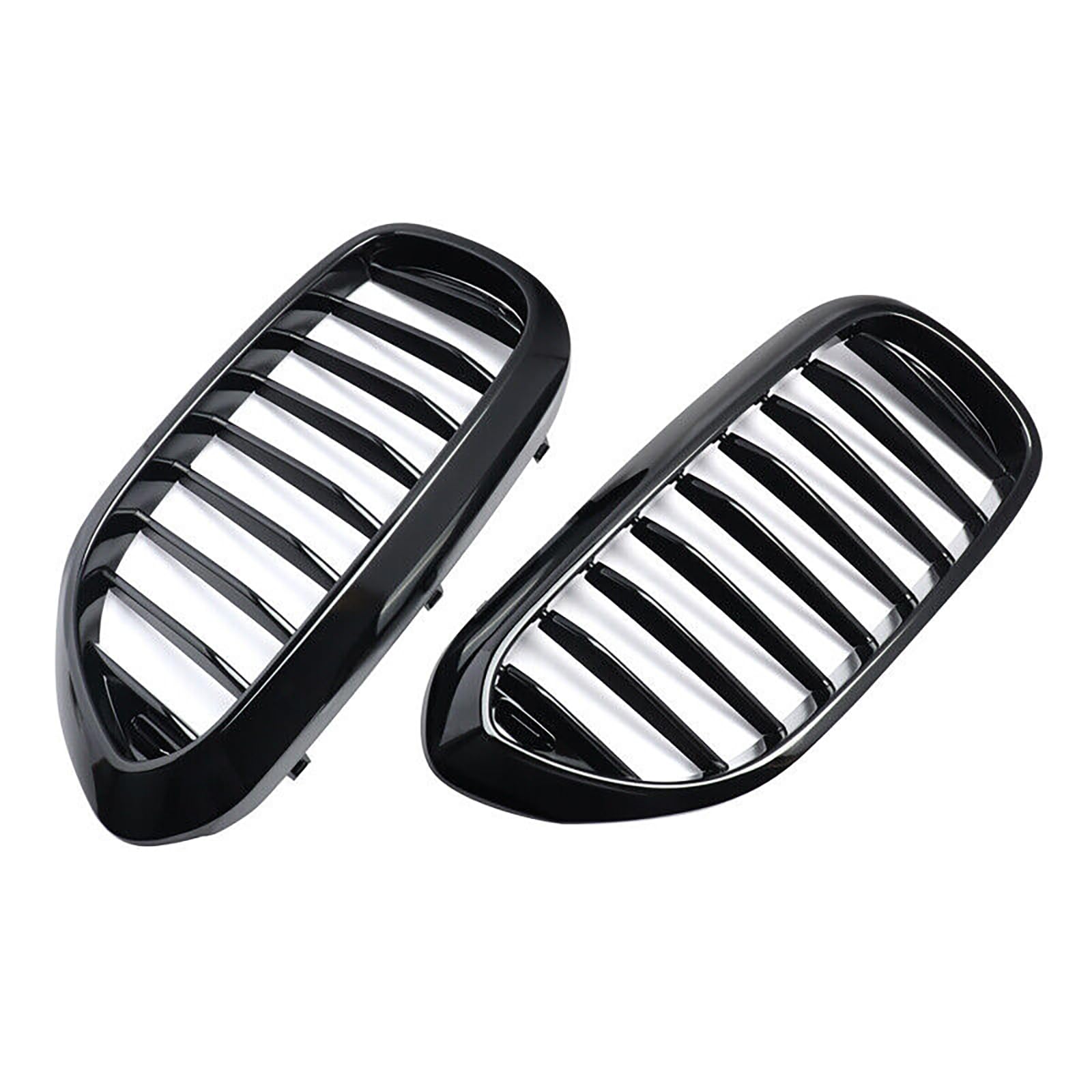 Grille de radiateur Garvee (lot de 2) pour pare-chocs avant, à lamelles simples, compatible avec BMW Série 5 G30, G31 et G38 (2017-2020), noire, robuste et facile à installer.