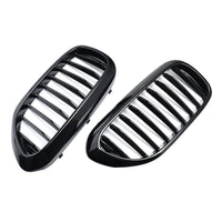 Grille de radiateur Garvee (lot de 2) pour pare-chocs avant, à lamelles simples, compatible avec BMW Série 5 G30, G31 et G38 (2017-2020), noire, robuste et facile à installer.