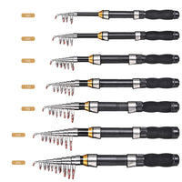Canne à pêche télescopique Garvee 1,0 m-2,3 m en fibre de verre, légère et robuste, avec anneaux à rouleaux en céramique, pour la pêche au bar et à la truite, compacte et portable.