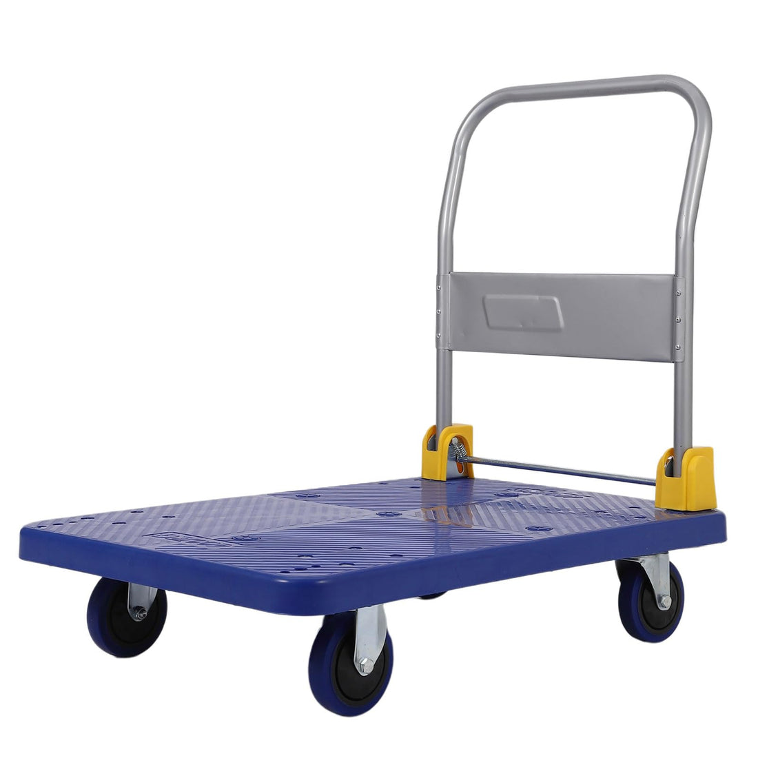 Chariot pliant Garvee à plateforme, 600 kg, roues en acier et caoutchouc, robuste, 101,6 x 61 cm, pour entrepôt ou bureau.