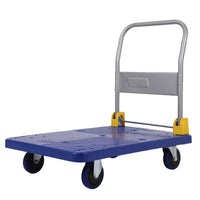 Chariot pliant Garvee à plateforme, 600 kg, roues en acier et caoutchouc, robuste, 101,6 x 61 cm, pour entrepôt ou bureau.