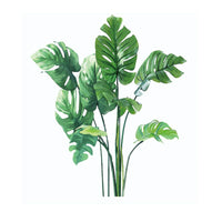 Garvee Stickers muraux décoratifs Plantes Tropicales, vinyle vert, pour salon, chambre, cuisine, salle de bain, 30 × 90 cm