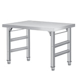 Garvee Table pliante 91×61cm en acier inoxydable avec étagère inférieure réglable pour cuisine, atelier, garage, dimensions 91cm, acier inoxydable - Jaune