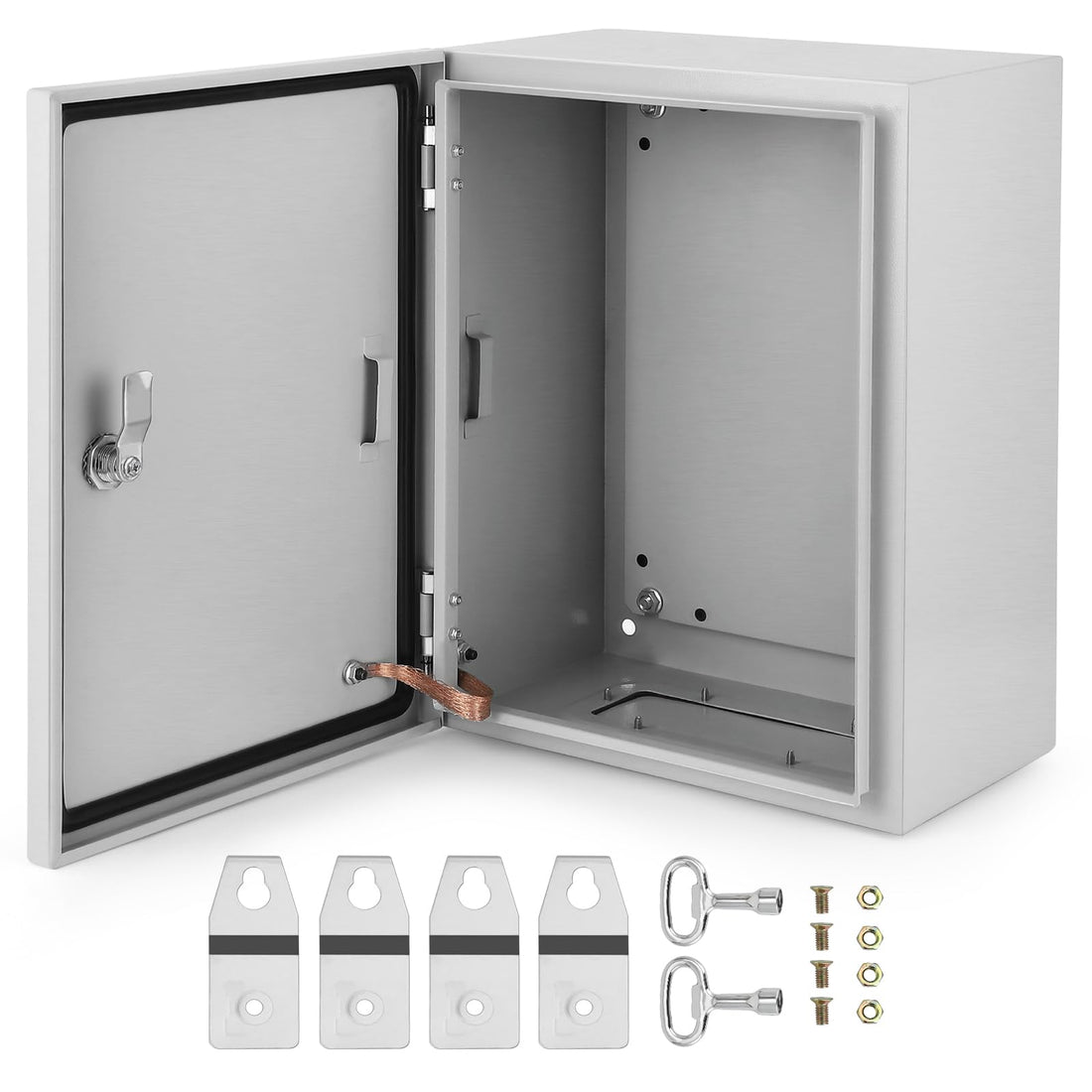 Garvee Boîtier électrique extérieur 40,6 x 30,5 x 20,3 cm (40,6 x 30,5 x 20,3 cm) NEMA 4X, étanche IP66, en acier