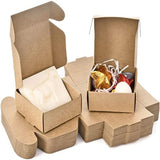 Garvee - 50 boîtes carrées en carton (7,5 x 7,5 x 3 cm) - Emballage carton résistant et réutilisable pour bijoux et bougies - Mariage et fête