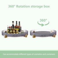 Plateau de rangement rotatif à 360° Garvee avec poignée pour la cuisine, la salle de bain et le bureau, grand, robuste et facile à nettoyer