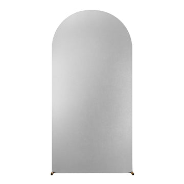 Garvee - Arche de mariage ronde de 2,2 m (7,2 pi) - Toile de fond extensible en spandex, pailletée, élastique et réutilisable - Idéale pour les fêtes, les cérémonies et les baby showers.