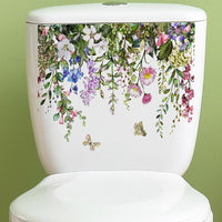Garvee Autocollants pour siège de toilette, motif feuilles vertes, 29 x 22 cm, pour salle de bain