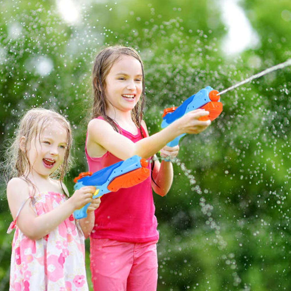 Lot de 3 pistolets à eau Garvee pour enfants et adultes, jouets de piscine, 29 x 13,5 cm, bleu