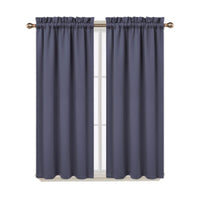 Cantonnières occultantes Garvee, lot de 2, pour fenêtres (salon, cuisine, chambre), 66 x 114 cm, gris foncé