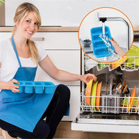 Boîtes de congélation en silicone Garvee avec couvercles, 4 cubes, sans BPA, empilables, bleues, pour le congélateur et la cuisine, gain de place