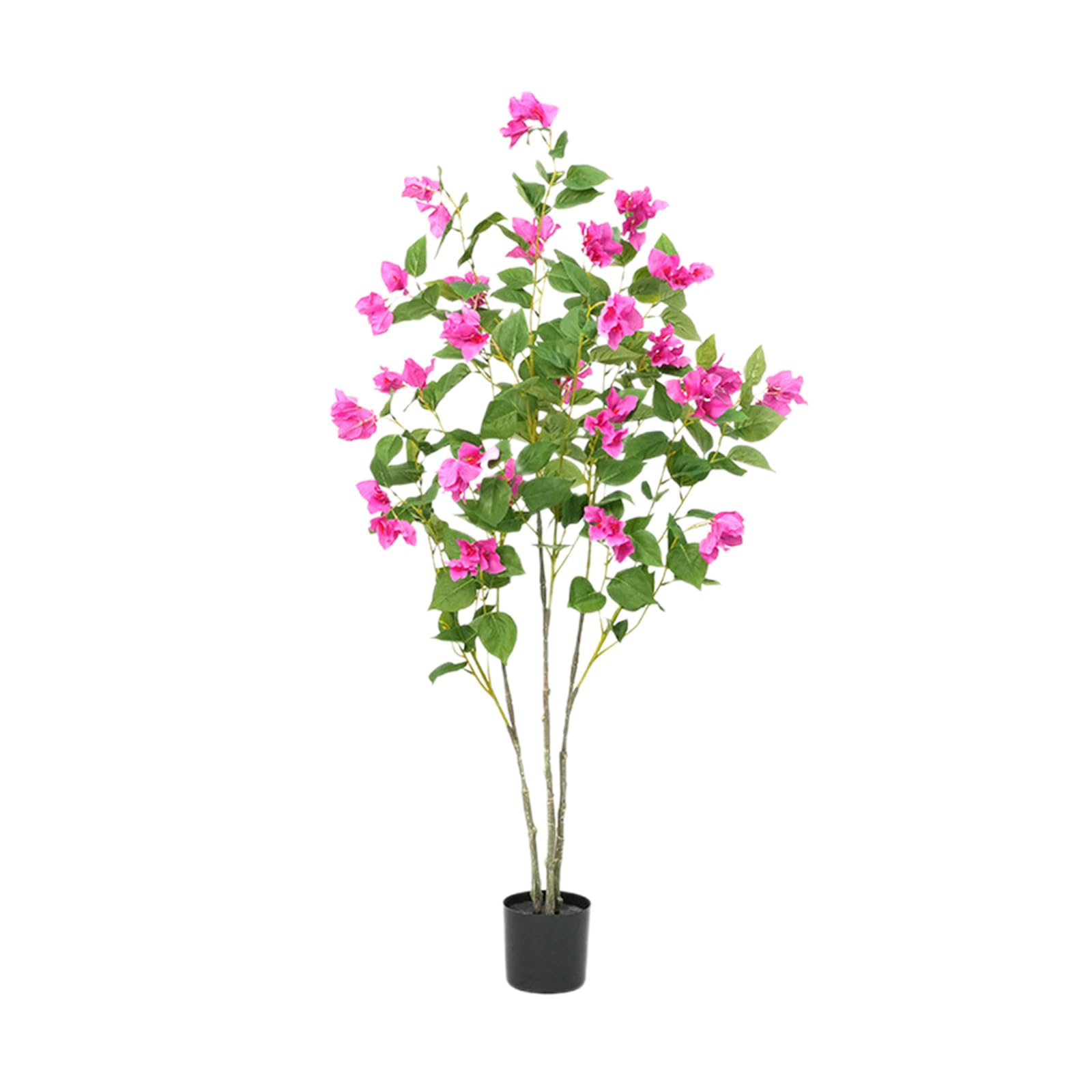 Bougainvillier artificiel Garvee de 1,20 m, facile d'entretien, pour la décoration de bureau et de maison, vert, en plastique