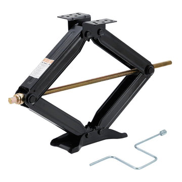 Garvee Stabilisateur de caravane, cric ciseaux, capacité de levage de 3400 kg, hauteur réglable de 10 à 60 cm, acier revêtu de poudre