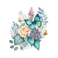 Autocollants pour siège de toilette Garvee avec fleurs et papillons, auto-adhésifs, en PVC imperméable, pour la décoration de salle de bain