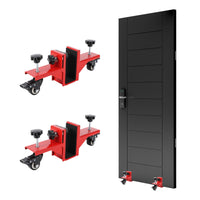 Kit d'installation de porte Garvee, 2 pièces, pour portes de 0 à 4,8 cm d'épaisseur, capacité de charge de 340 kg, acier Q235, rouge, usage commercial et résidentiel