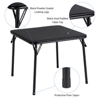 Ensemble table et chaises pliantes pour enfants Garvee, structure en métal, rembourrées, pliables pour manger et jouer, chambre d'enfant, multicolore