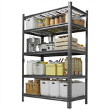 Garvee Étagère Métallique Lourde 5 Niveaux, Capacité 998 kg, Acier SPCC Antidérapant, Pour Garage Atelier, 182,9 cmH x 91,4 cmW x 40,6 cmD, Réglable