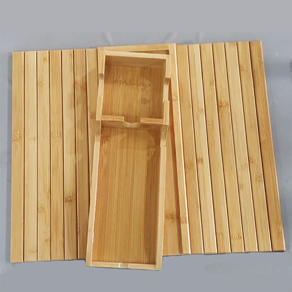 Plateau d'accoudoir de canapé Garvee, en bois, avec porte-gobelet amovible pour salon, pliable 3 en 1 en bambou naturel