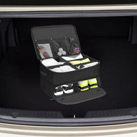 Coffre de golf Garvee, organisateur 2 couches étanche avec 5 compartiments ventilés, portable et robuste, pour accessoires de golf, voiture et extérieur.