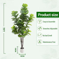 Arbres artificiels Garvee de 2,13 m (7 pi) pour intérieur, réalistes, faciles d'entretien, durables et polyvalents, verts.