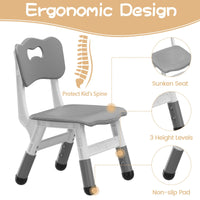 Ensemble table et 4 chaises pour enfants Garvee, hauteur réglable, plateau à motifs graffiti, pieds antidérapants, idéal pour la maison et la maternelle.