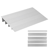 Garvee Rampe de seuil en aluminium, 86,4 cm L x 54,1 cm l x 10,2 cm H, charge 318 kg, rampe en 4 pièces pour fauteuils roulants