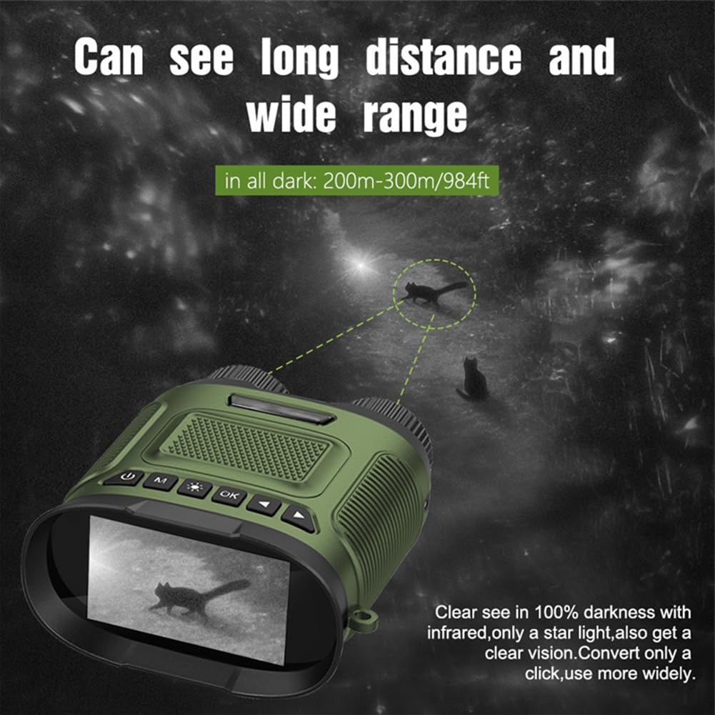 Jumelles de vision nocturne Garvee 2,5K 40MP numériques IR zoom 8x étanches et portables pour la chasse, l'observation des oiseaux et le camping