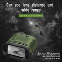 Jumelles de vision nocturne Garvee 2,5K 40MP numériques IR zoom 8x étanches et portables pour la chasse, l'observation des oiseaux et le camping