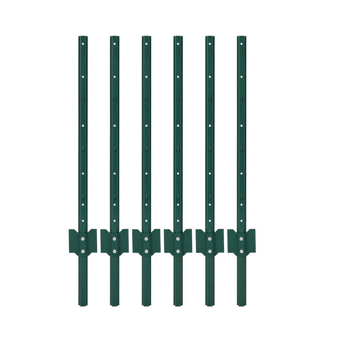 Garvee Poteau de clôture métallique de 91 cm (91 cm) en U, acier de calibre 14, revêtement en poudre vert antirouille, pour jardin et ferme
