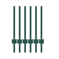 Poteau de clôture métallique Garvee de 91 cm (3 pi) en U, acier de calibre 14, revêtement en poudre vert antirouille, pour jardin et ferme