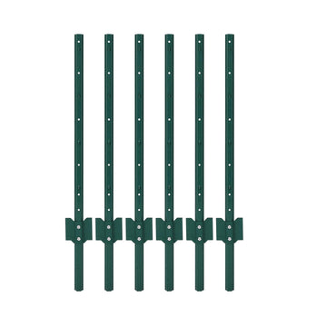 Poteau de clôture métallique Garvee de 91 cm (3 pi) en U, acier de calibre 14, revêtement en poudre vert antirouille, pour jardin et ferme