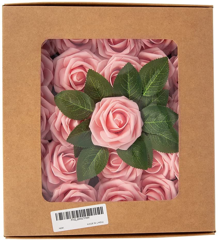 Roses artificielles Garvee, lot de 25, fleurs en mousse, roses, pour décorations de mariage à faire soi-même, couleurs éclatantes, durables et polyvalentes