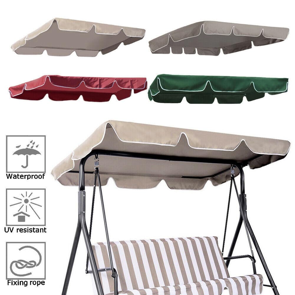 Housse de rechange Garvee pour fauteuil à bascule de jardin 3 places, 162 x 112 cm, imperméable et résistante aux déchirures, protection extérieure pour mobilier de jardin