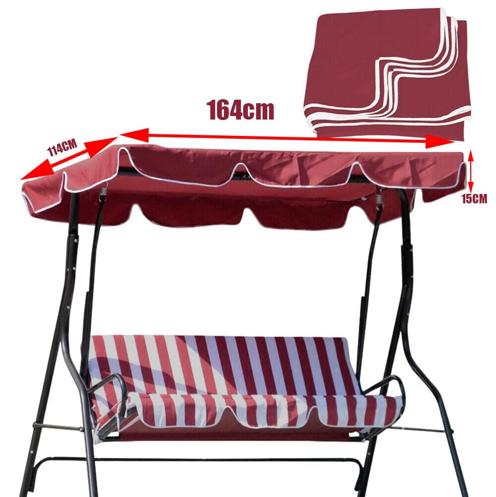 Toile de rechange pour fauteuil à bascule de jardin Garvee, 3 places, imperméable, coupe-vent, résistante aux déchirures, pour hamacs de jardin et véranda.