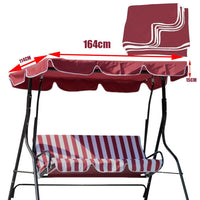 Toile de rechange pour fauteuil à bascule de jardin Garvee, 3 places, imperméable, coupe-vent, résistante aux déchirures, pour hamacs de jardin et véranda.