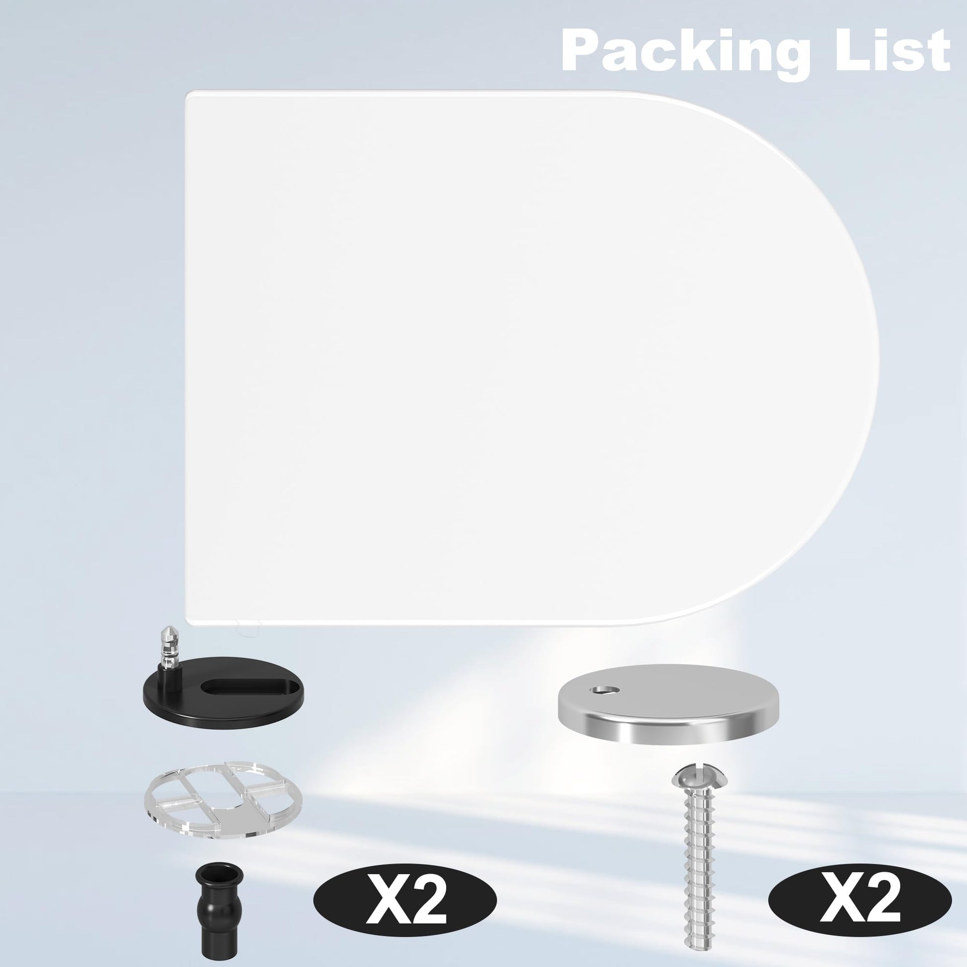 Garvee Abattant WC Duroplast blanc avec fermeture douce automatique et déclipsage rapide, siège de toilette moderne pour salle de bain