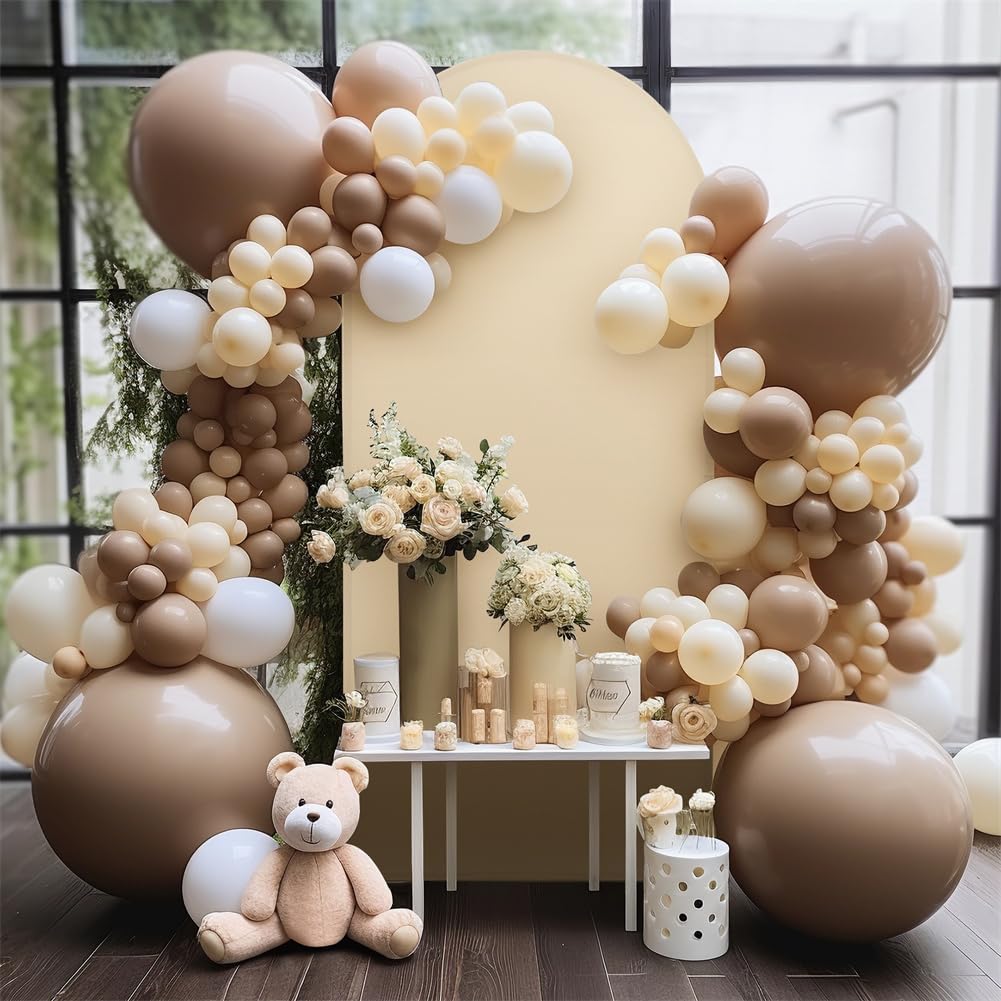 Garvee Toile de fond ronde Bruiloft Boog, 102 × 198 cm, en tissu multicolore, idéale pour studio photo, fêtes, mariages et décorations de jardin.