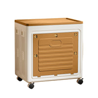 Boîte de rangement pliable Garvee, grand modèle 95 L avec couvercle et roulettes, idéale pour placard, salle de bain, chambre, cuisine, bureau, 48 x 36 x 56 cm, multicolore