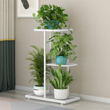 Support à plantes en métal Garvee, 3 niveaux, antirouille, stable, pieds réglables, pour balcon et salon, noir